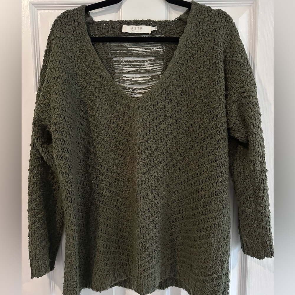 ASTR Olive Green Cozy Sweater